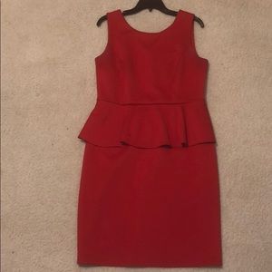 Spense sleeveless Red Peplum dress size 12